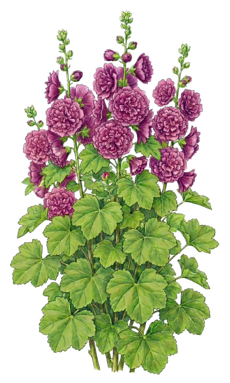 Мальва розовая 